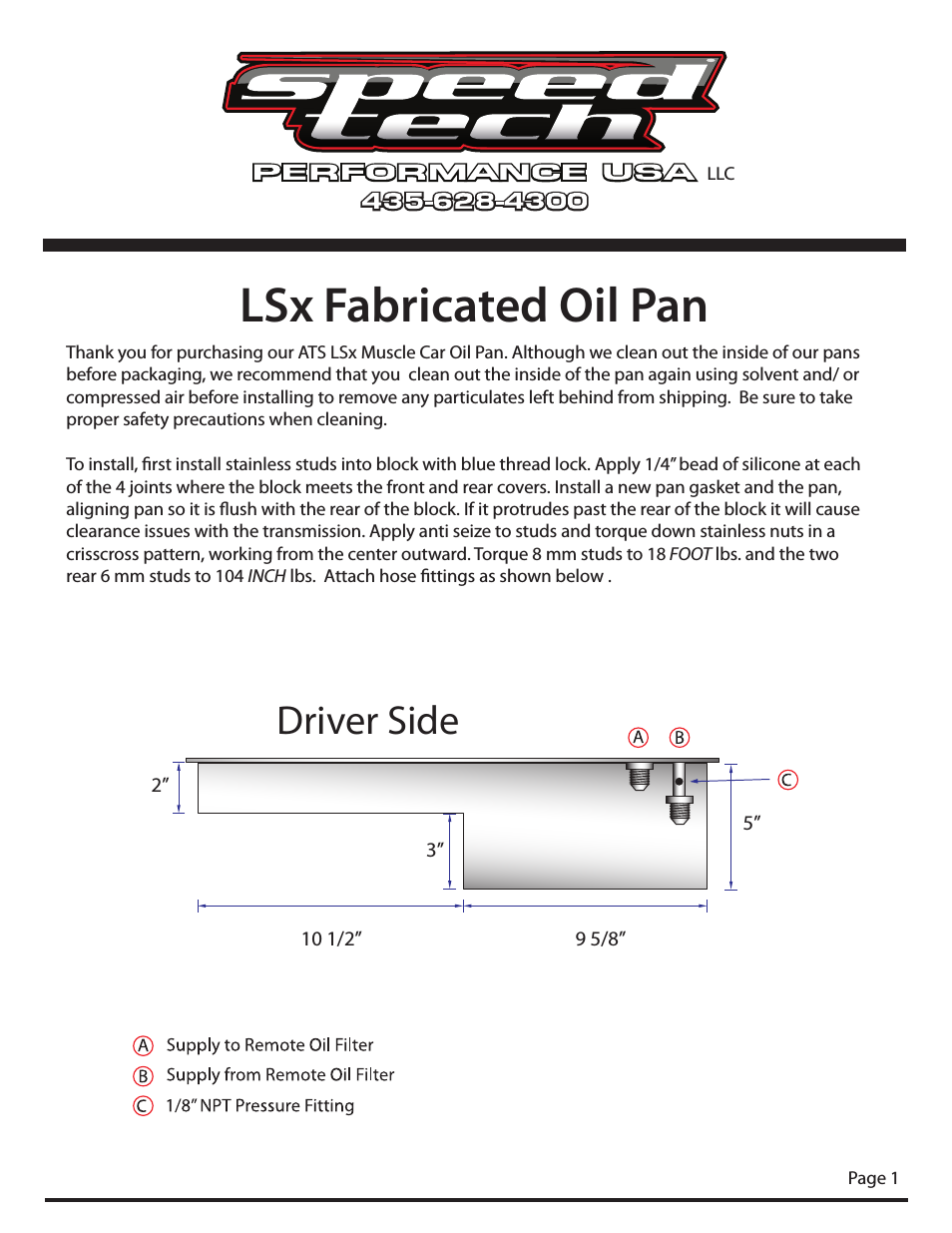 LSx Oil Pan