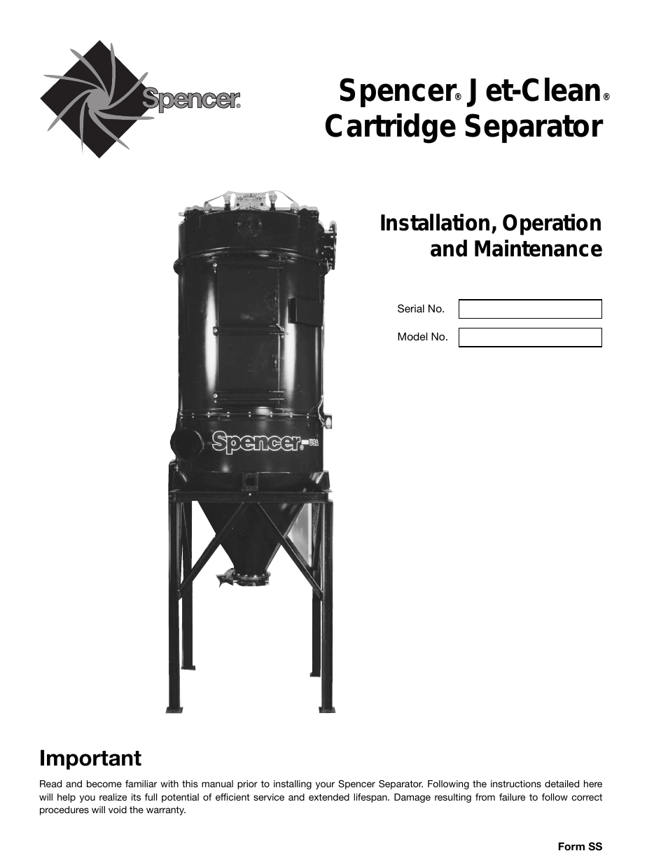 Jet-Clean Cartridge Separator
