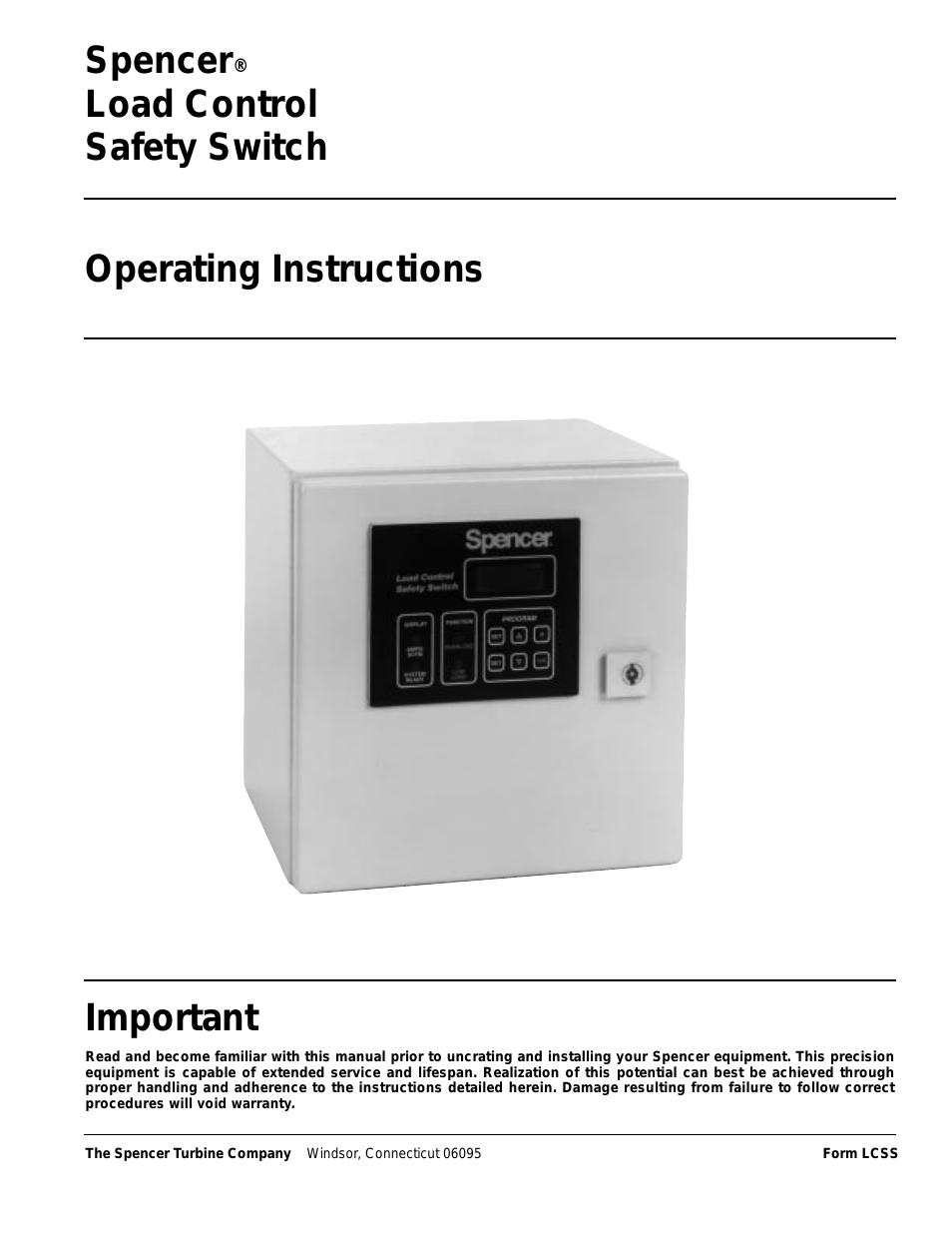 Load Control Safety Switch
