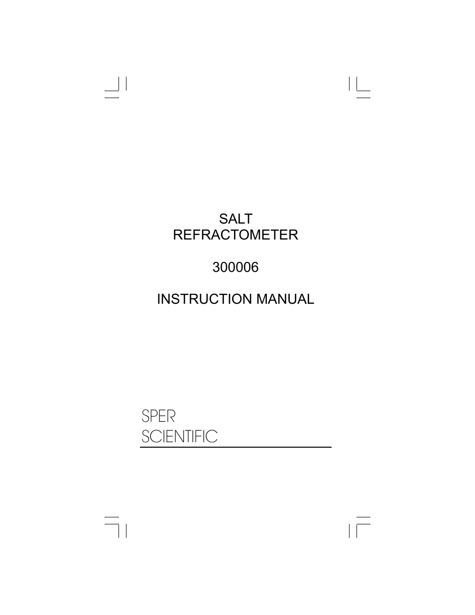 300006 Refractometer - Salt