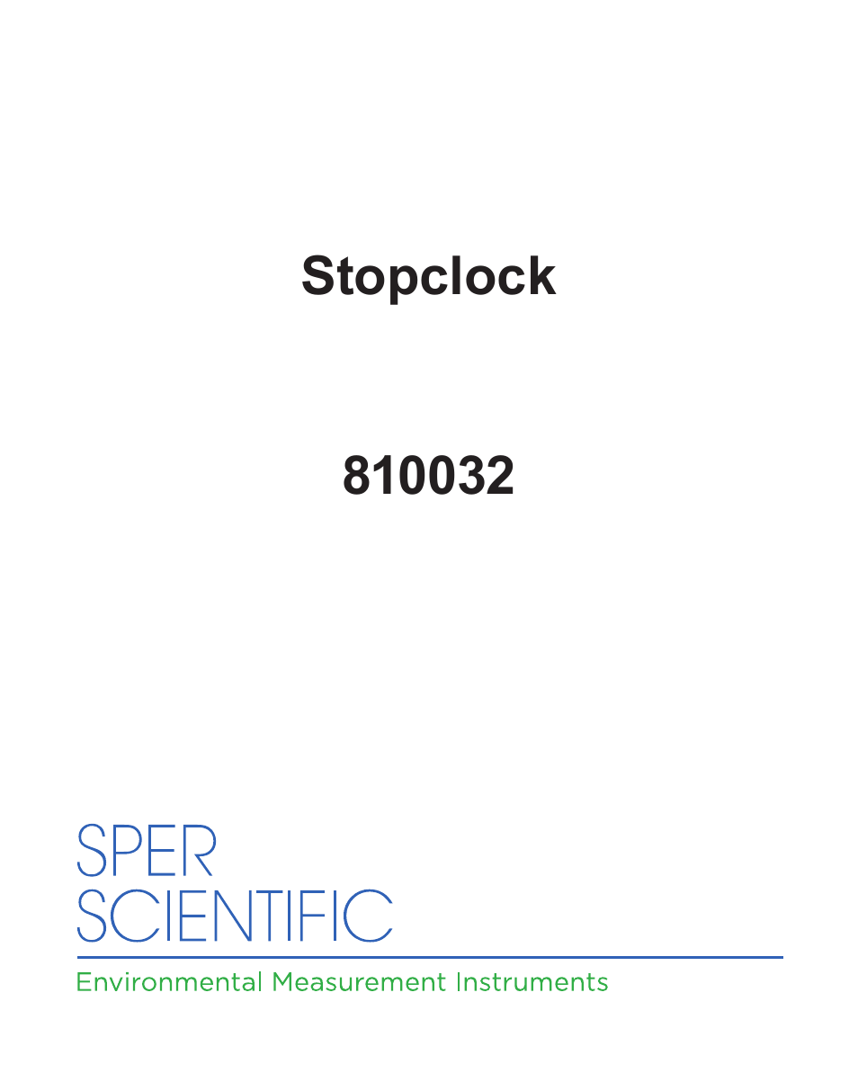 810032 Stopclock