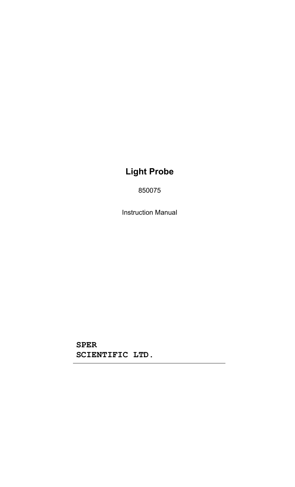 850075 Light Probe