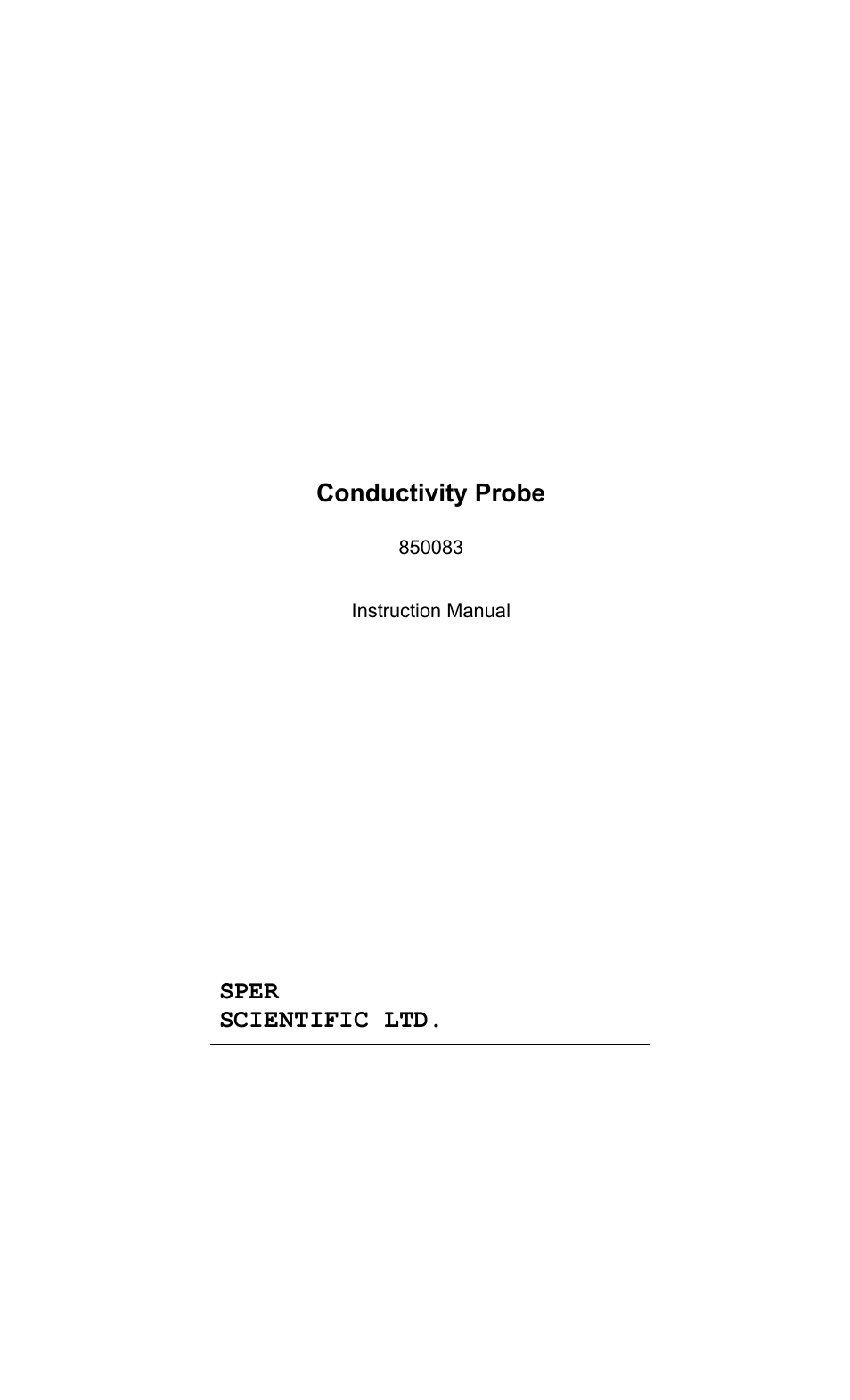 850083 Conductivity Probe