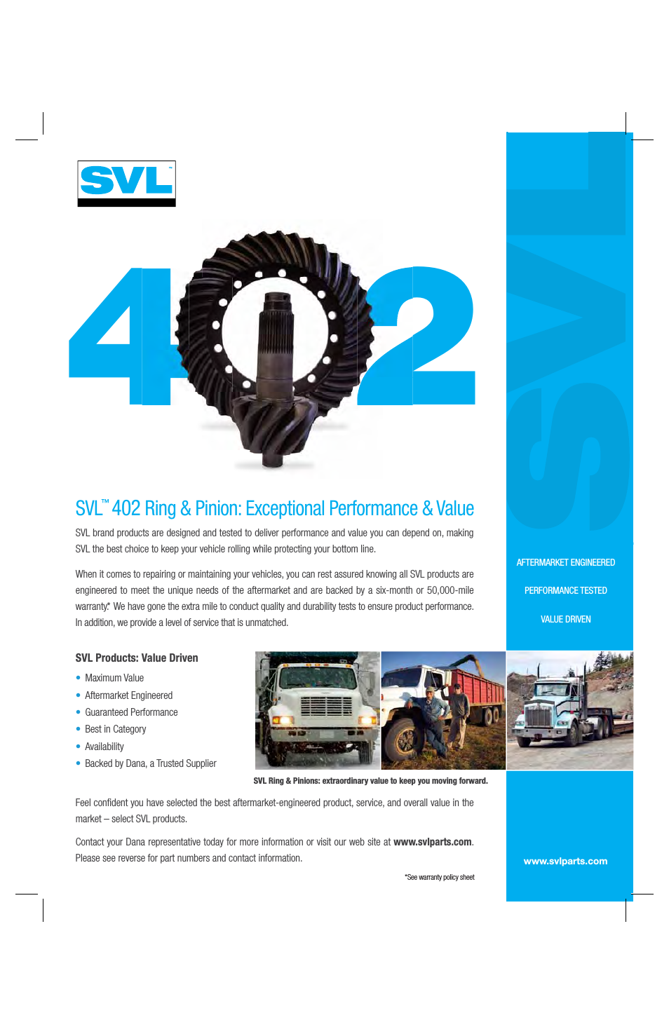 SVL 402 Ring & Pinion: Exceptional Performance & Value
