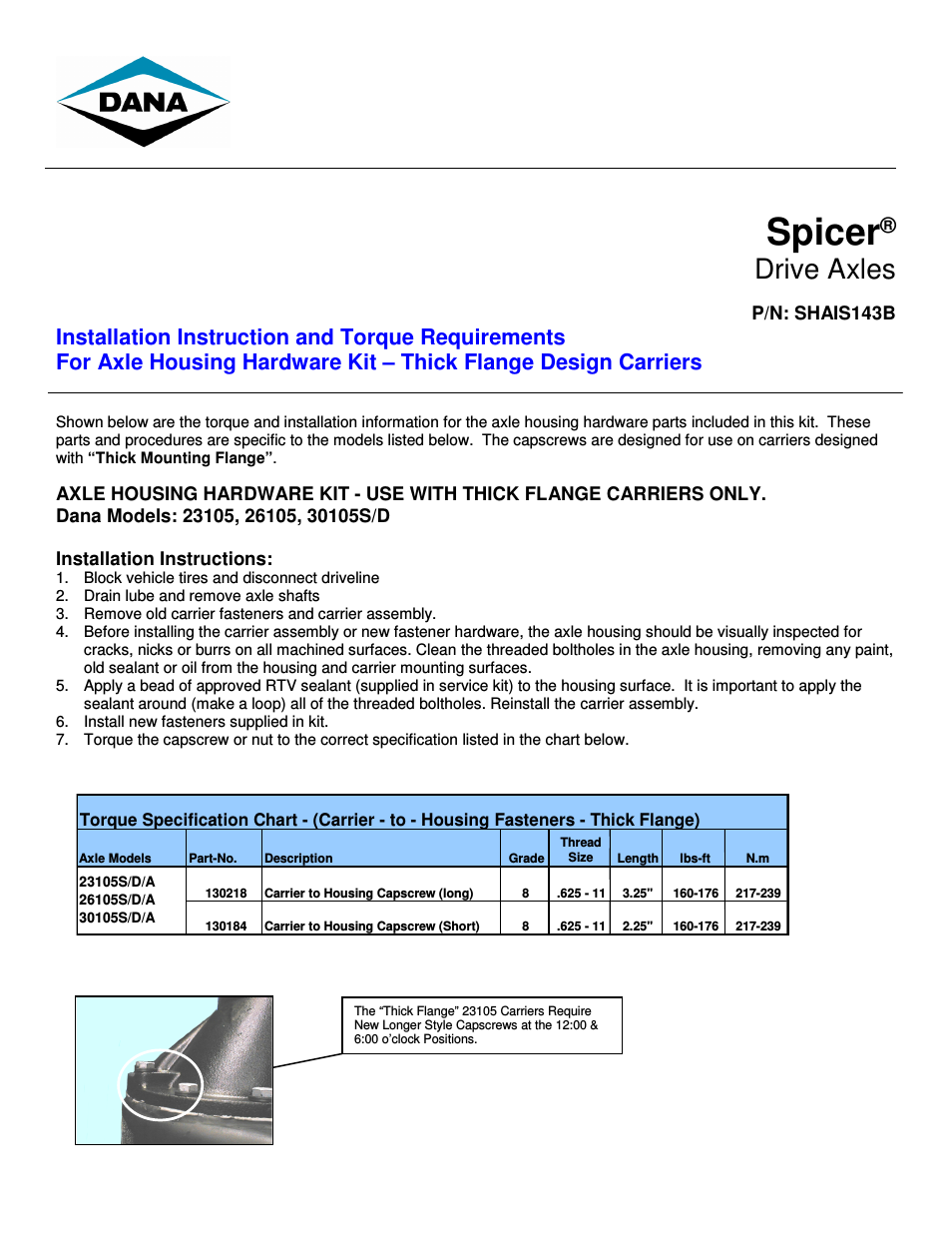 Thick Flange Design Carriers