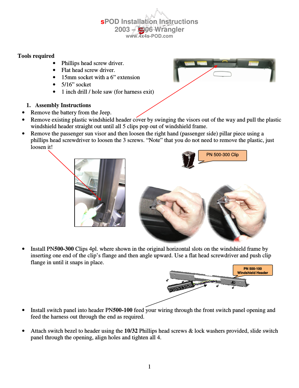 TJ 2003-2006 Instructions over battery