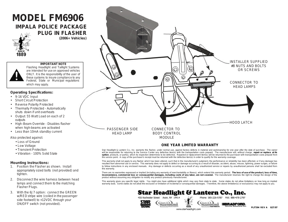 FM6906 Plug-N-Play Flasher Mobules