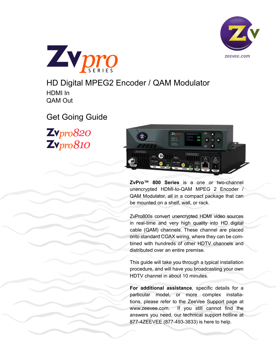 ZVPRO810 ZEEVEE - SINGLE CHANNEL DIGITAL VIA UNENCRYPTED HDMI
