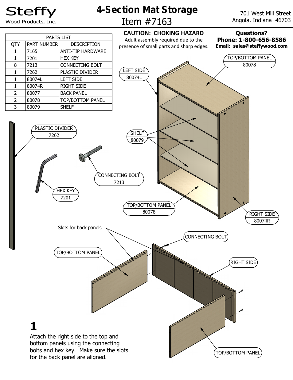 4-Section Rest Mat Storage Unit
