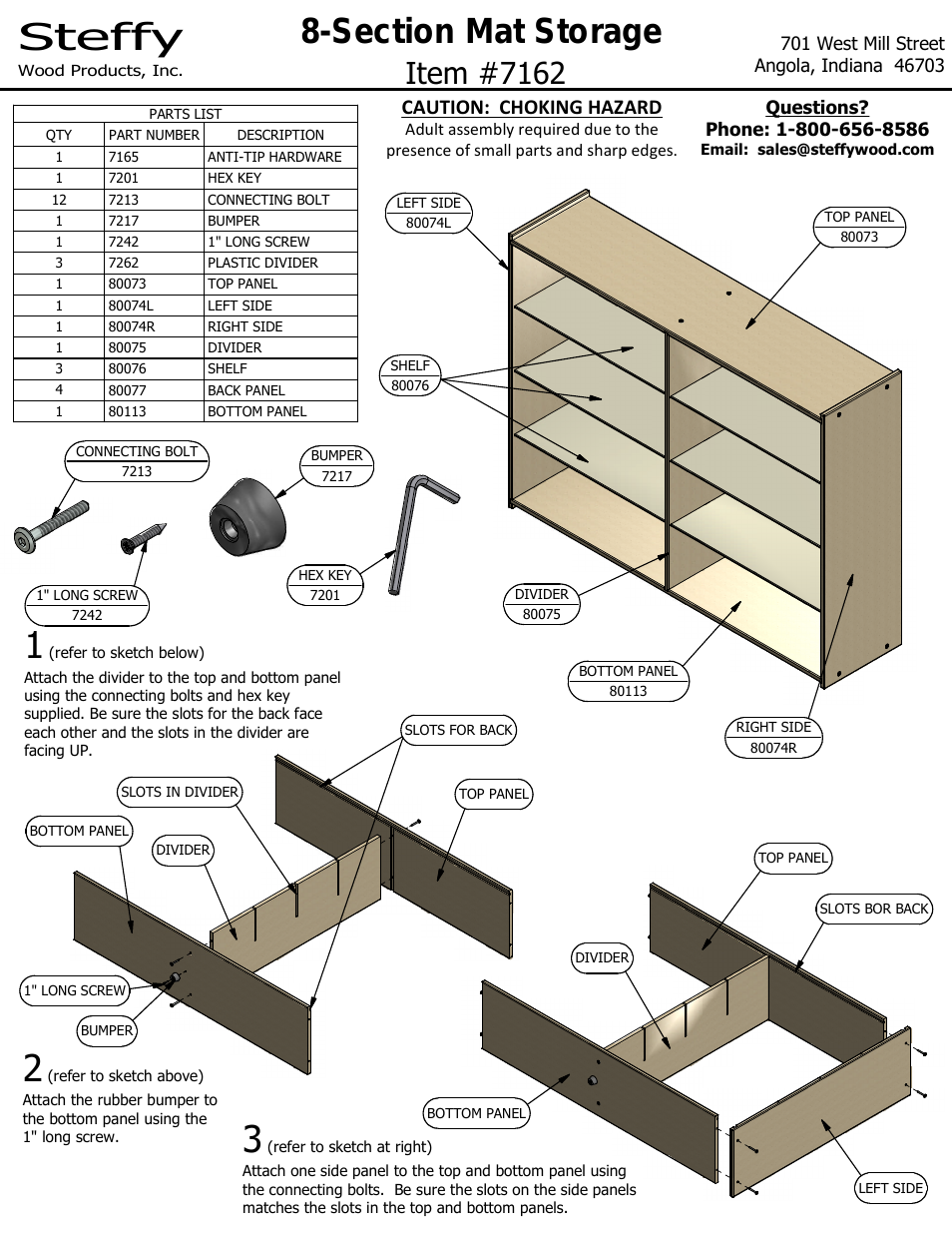 8-Section Rest Mat Storage Unit
