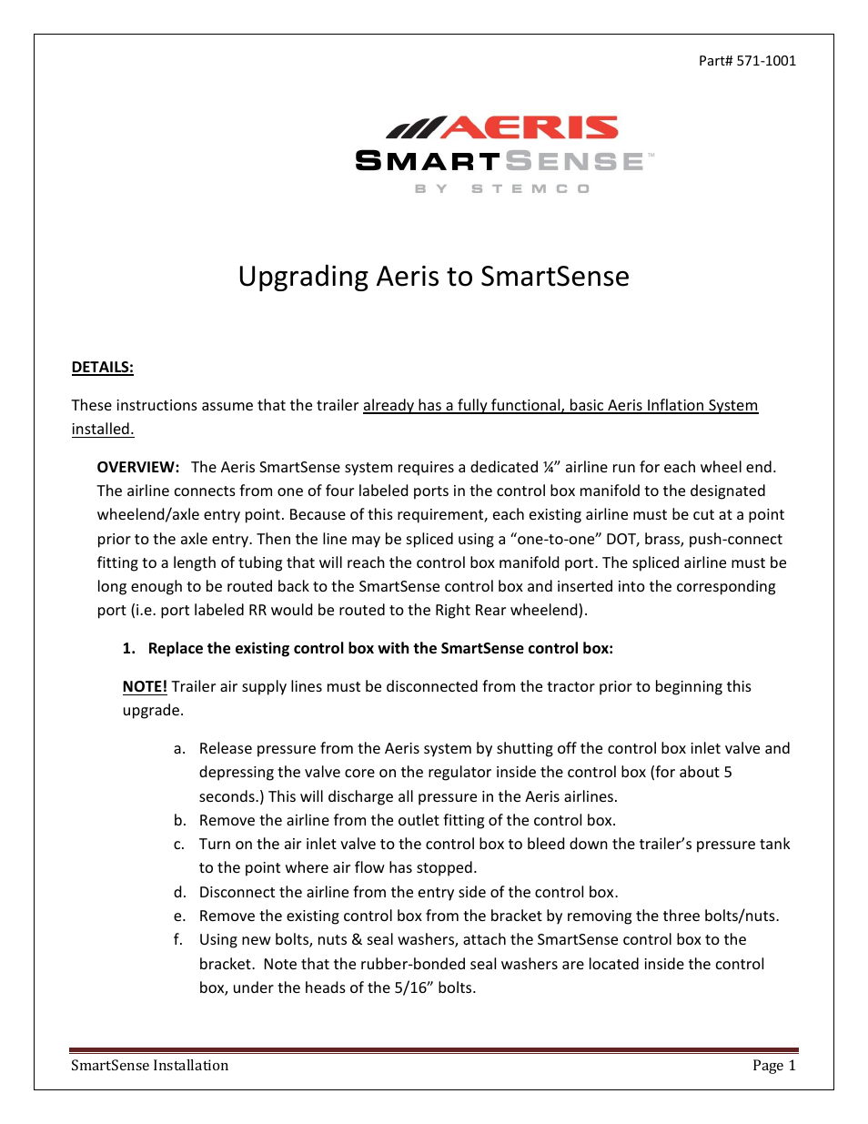 Aeris SmartSense Upgrade Kit