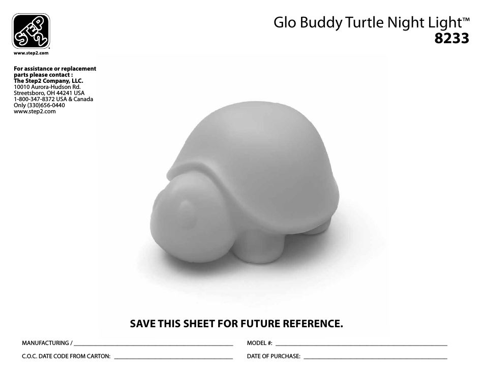 Glo Buddy Turtle Night Light