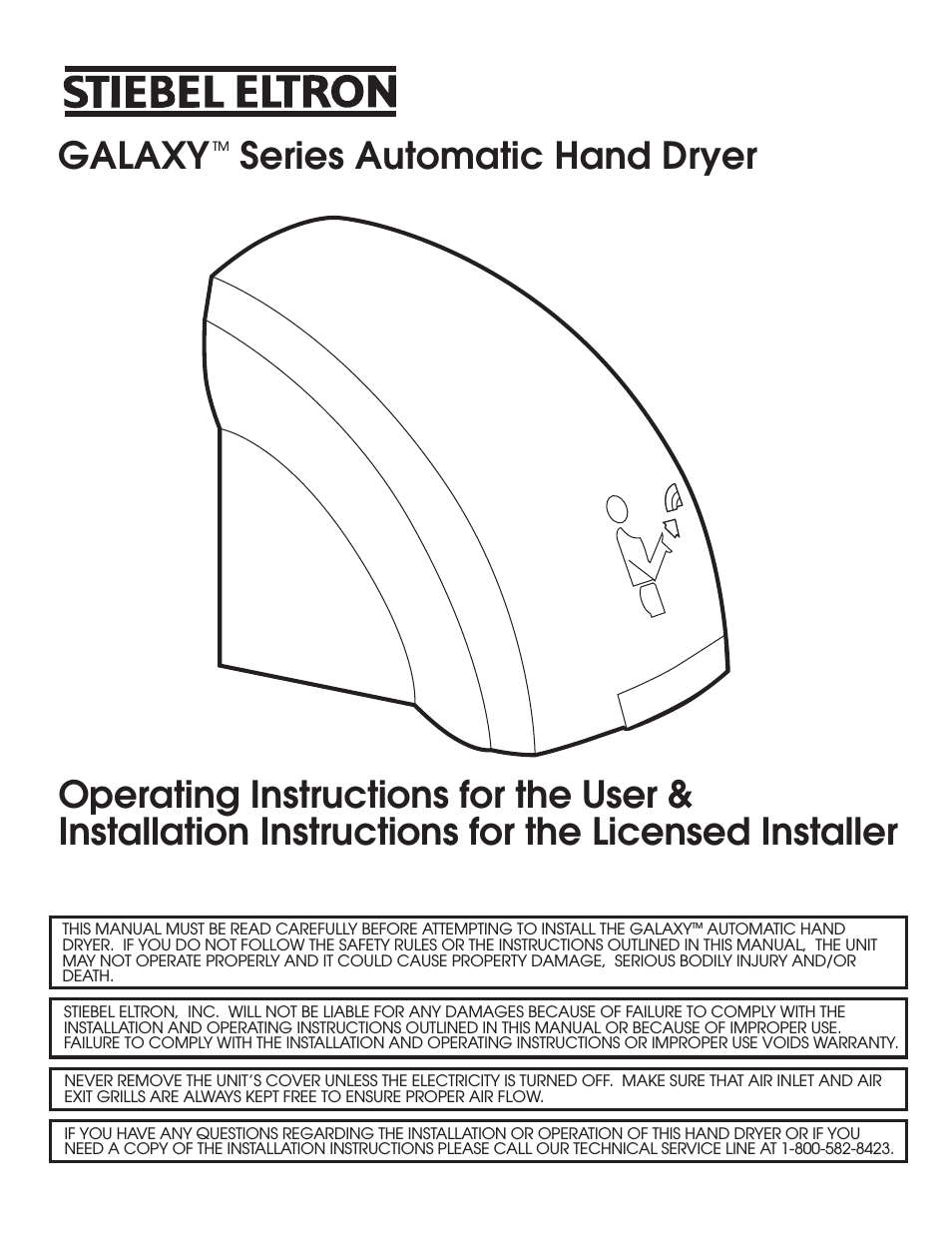 GALAXYTM Series Automatic Hand Dryer