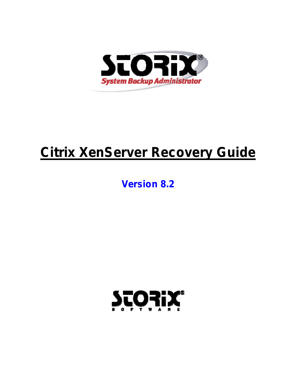 SBAdmin Citrix XenServer Recovery Guide