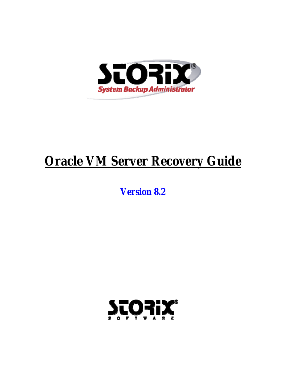 SBAdmin Oracle VMServer for x86 Recovery Guide