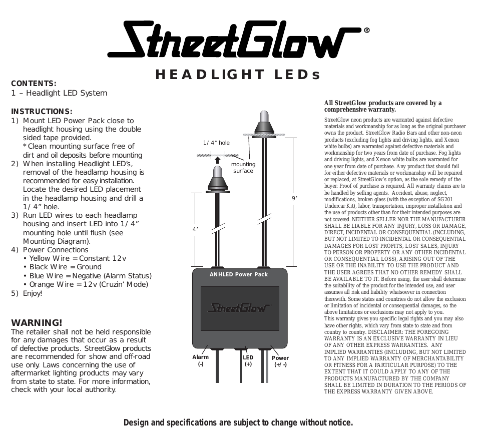 LED Headlight Accents