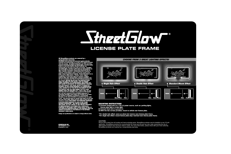 Neon License Plate Frame