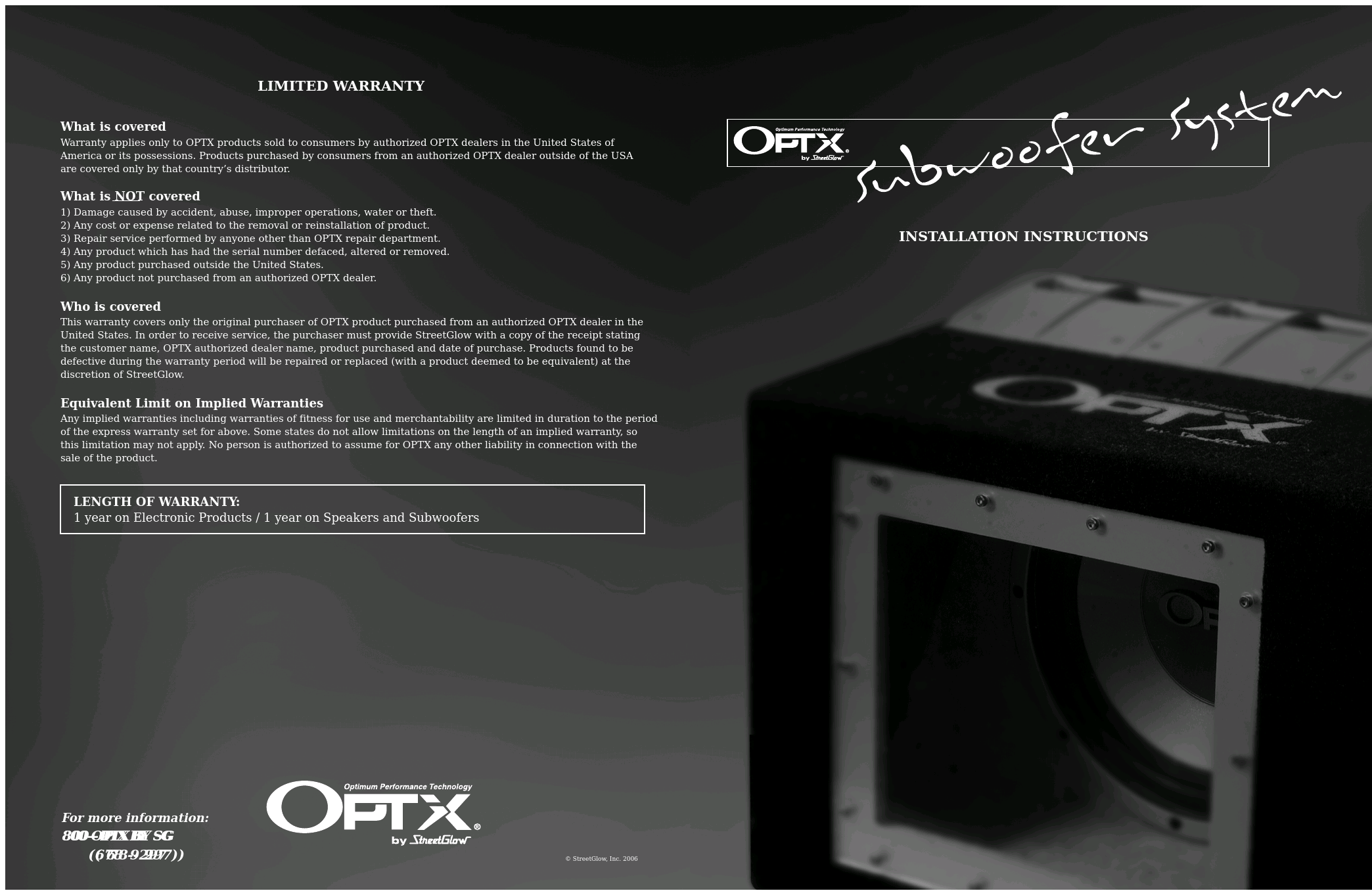 OPTX Subwoofer Box