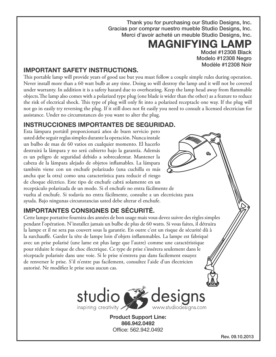 Magnifying Lamp w/ Bulb