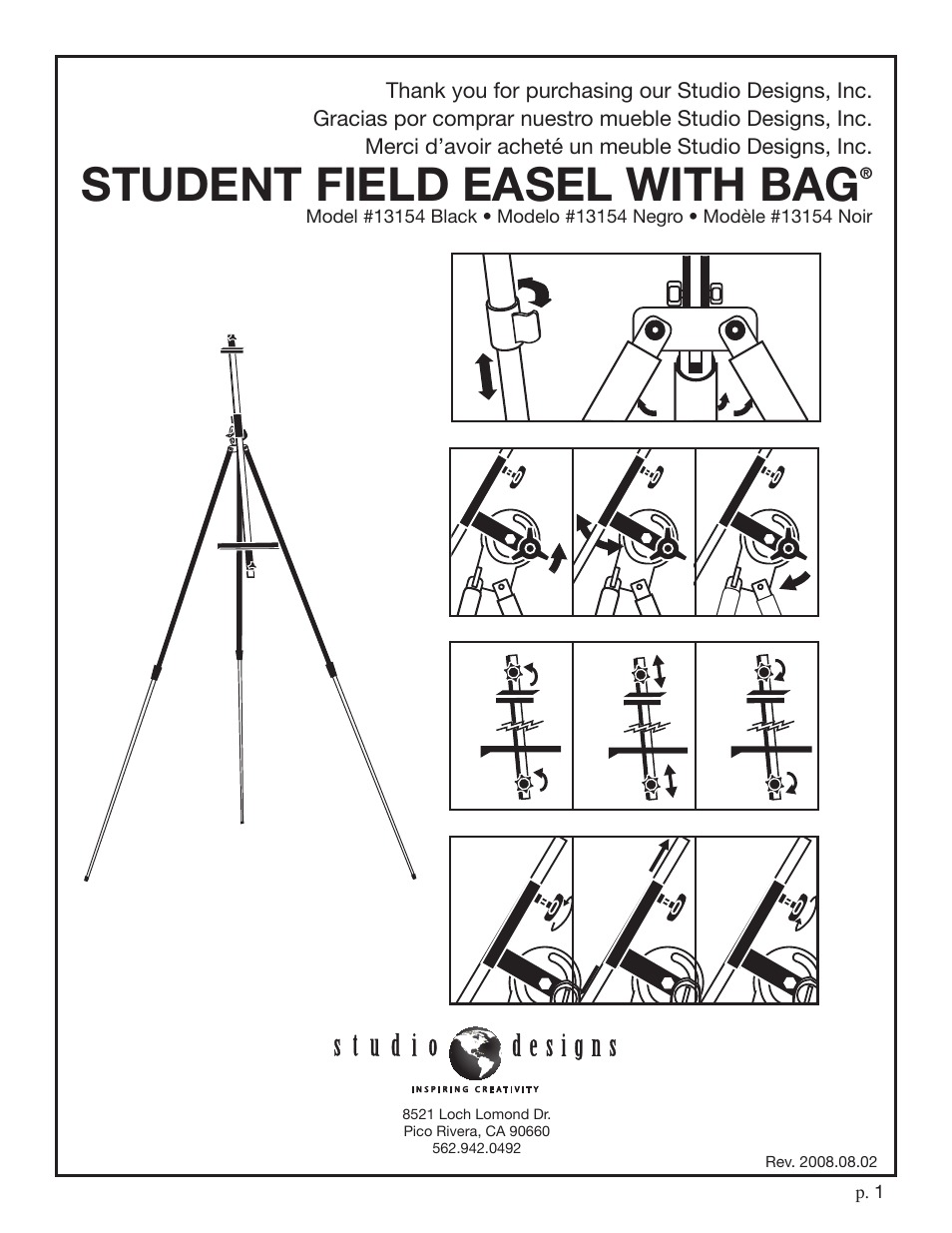 Student Field Easel with Bag