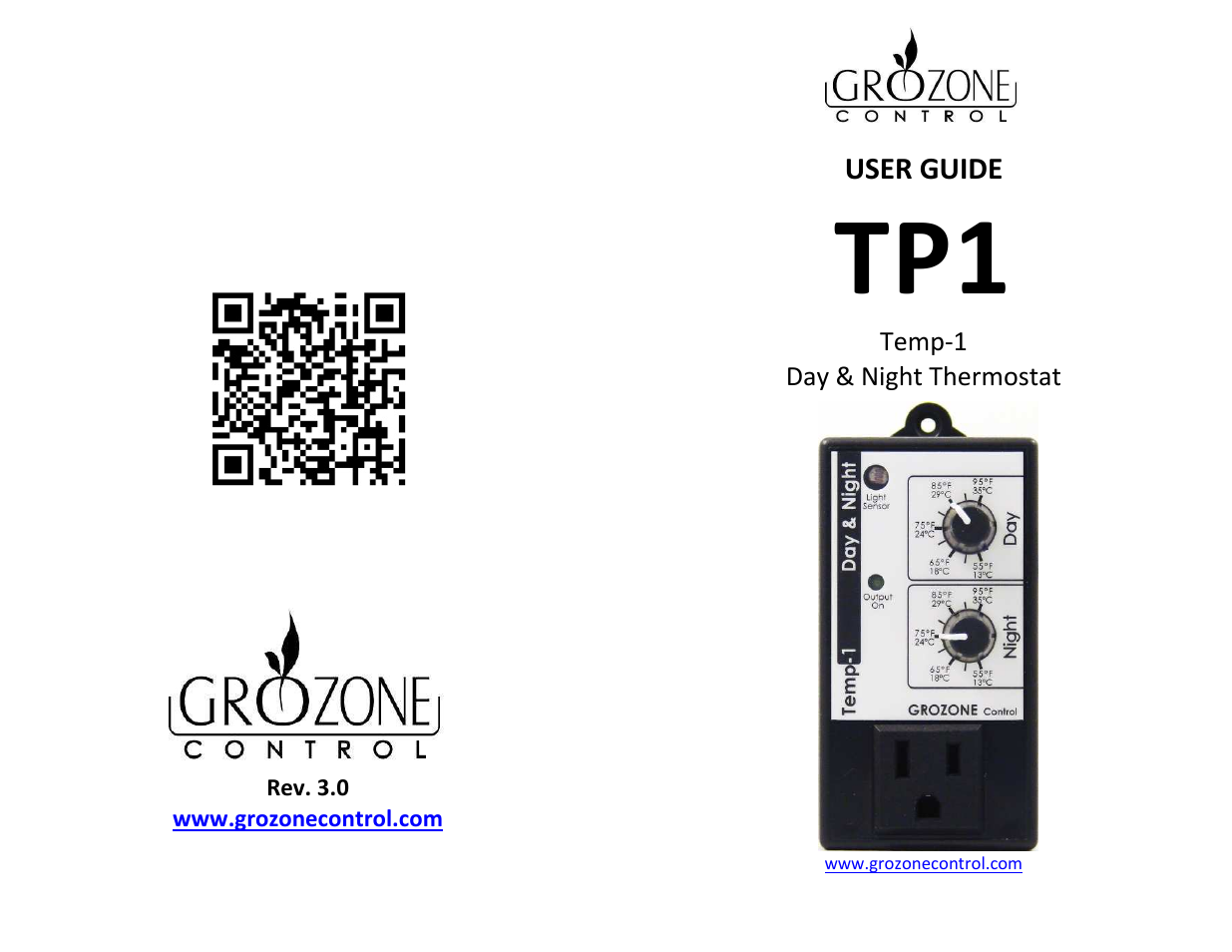 Grozone Control TP1 Day/Night Tempstat
