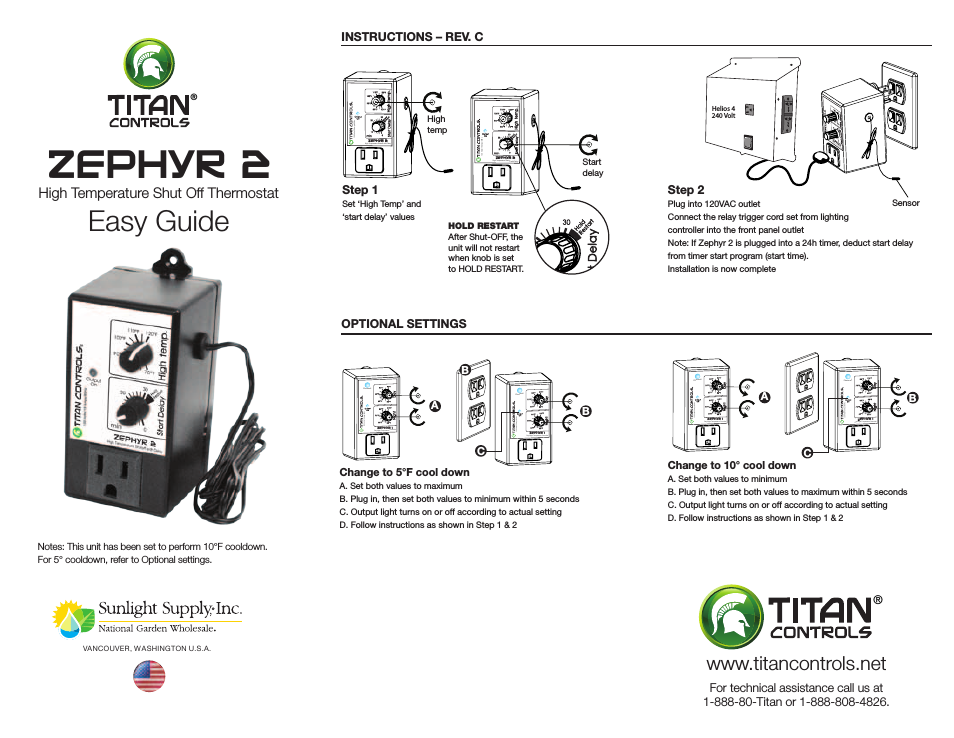Titan Controls® Zephyr™ 2 - High Temperature Shut-Off with Delay