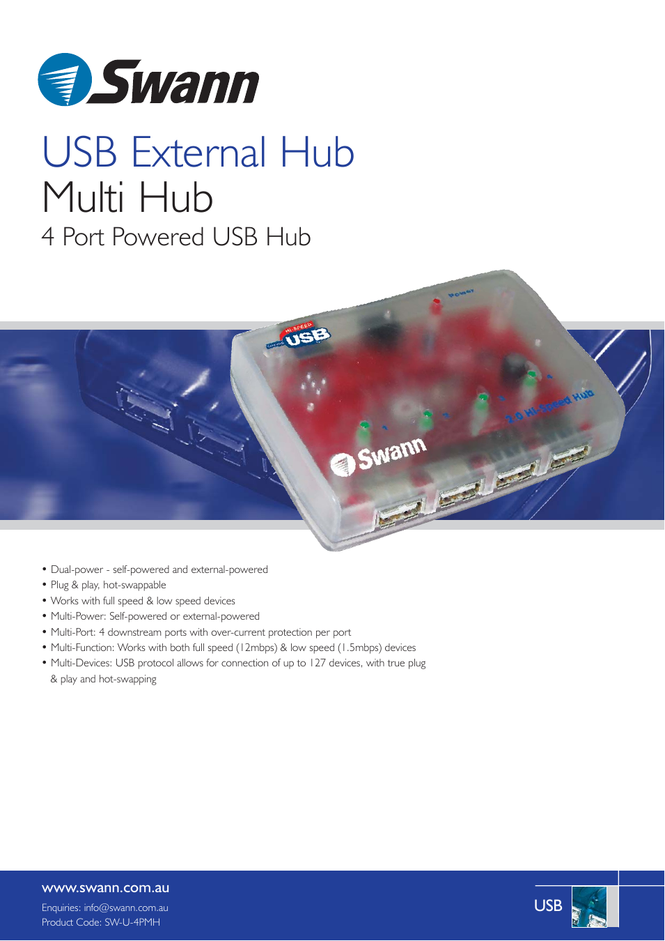 USB EXTERNAL HUB SW-U-4PMH