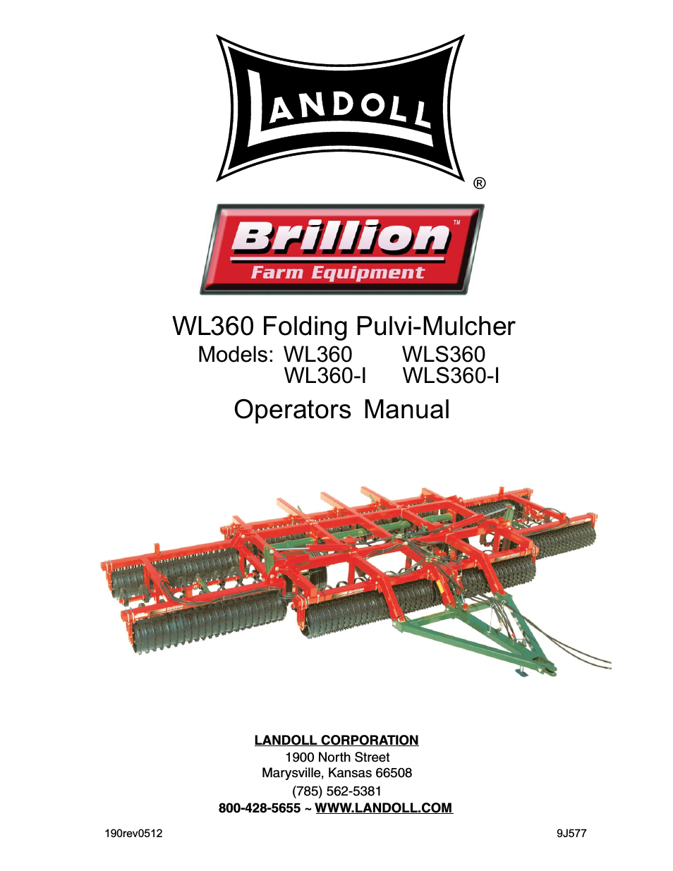 WLS360/WLS360-I Folding Pulvi-Mulcher