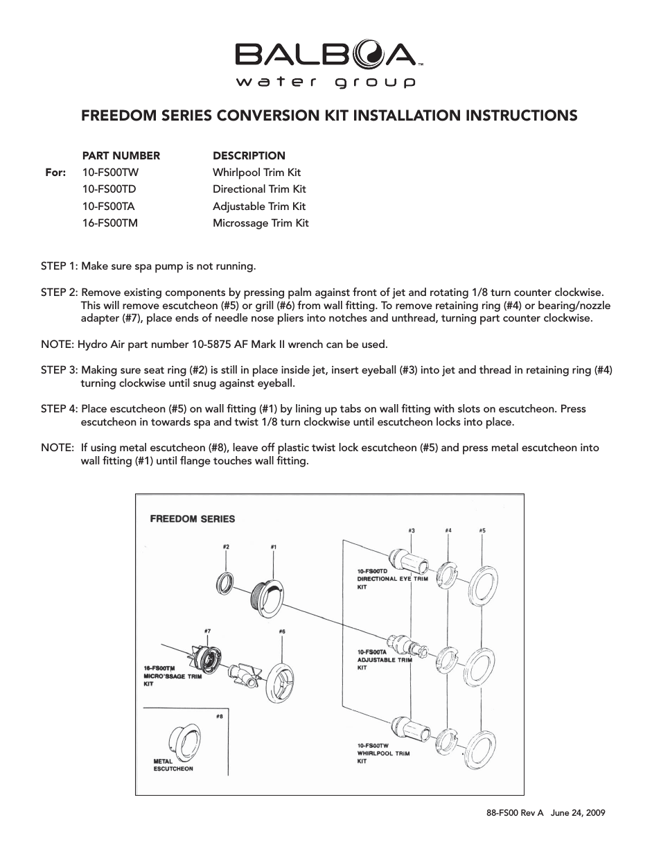 Freedom Series Conversion Kit