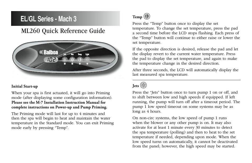 ML260 - Mach 3 Quick Reference Guide