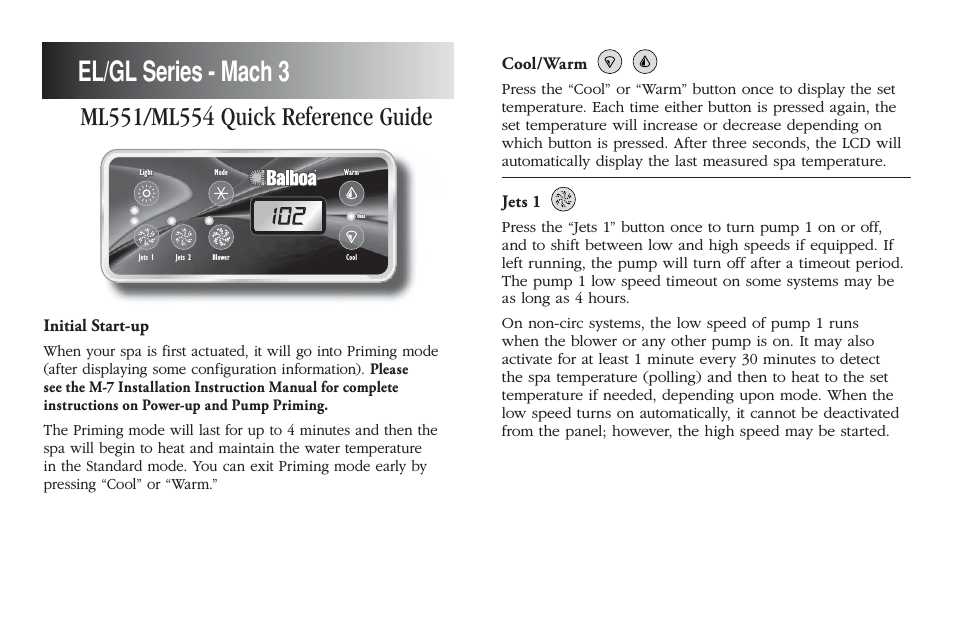 ML551 - Mach 3 Quick Reference Guide