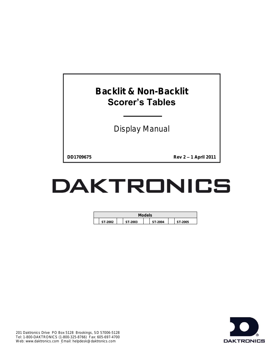 ST-2002 Backlit & Non-Backlit Scorer’s Tables