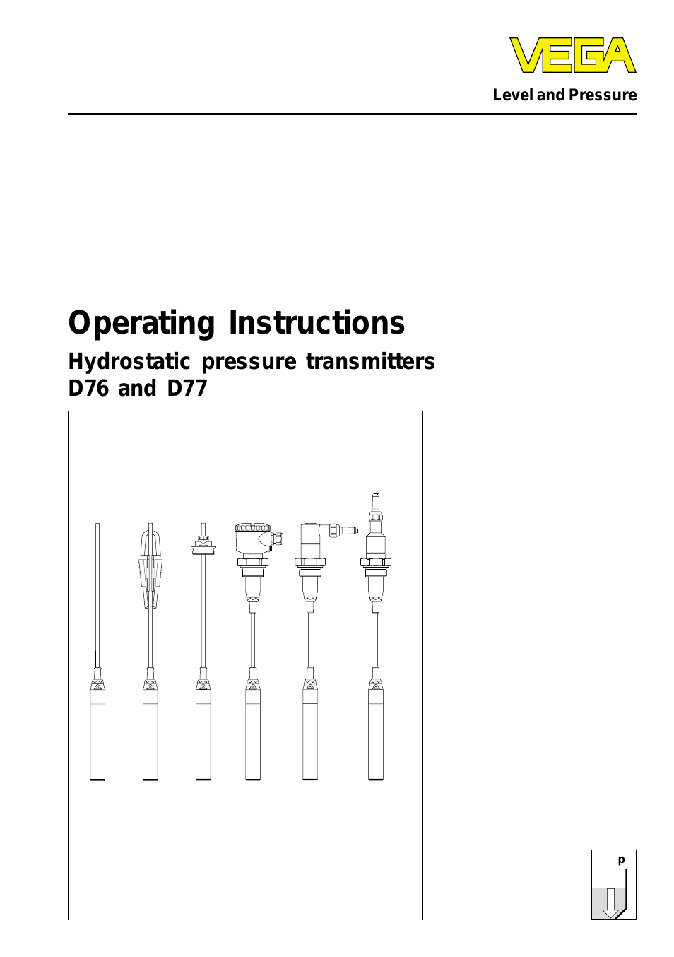 D77 Hydrostatic pressure transmitters