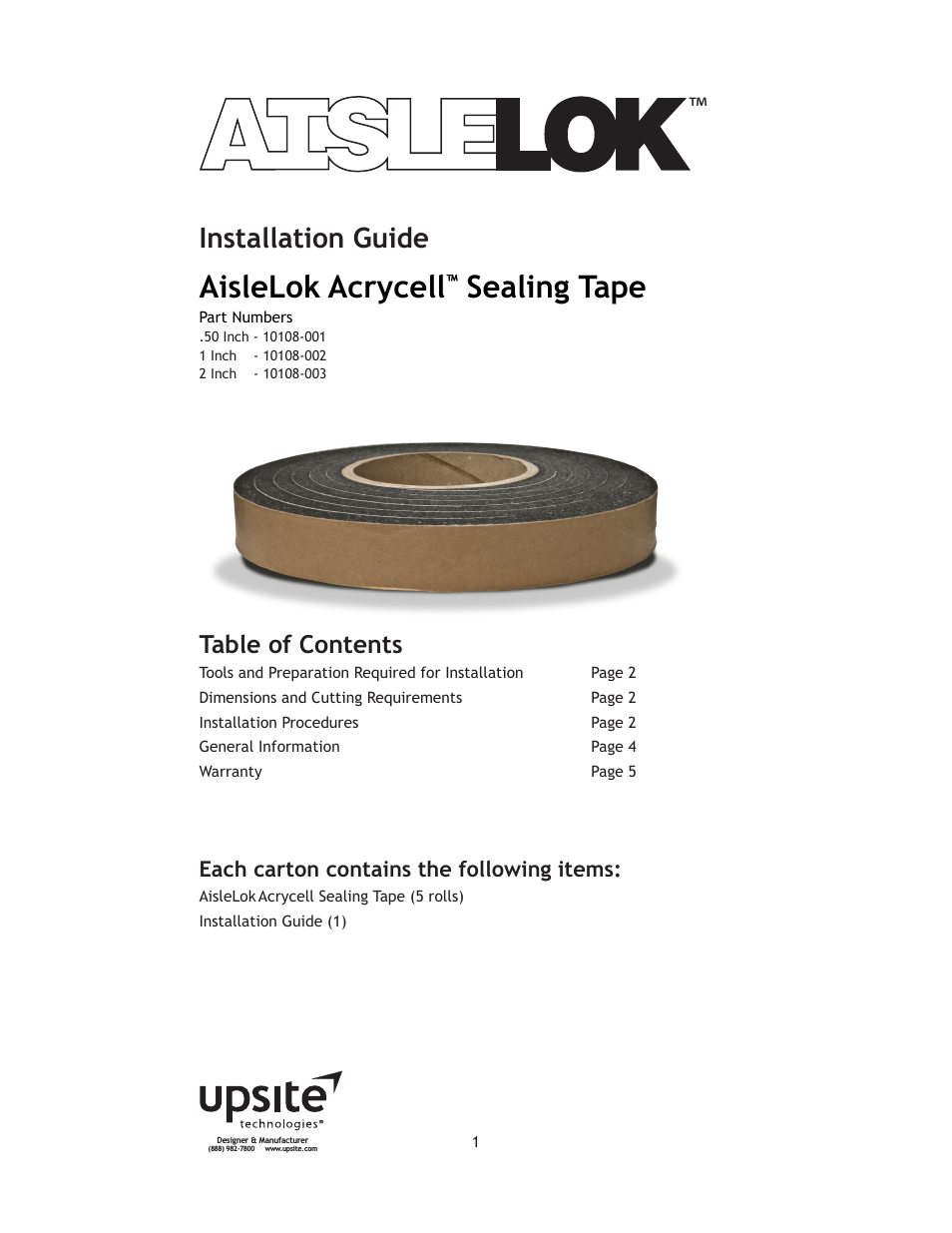 10108-001 Acrycell Sealing Tape