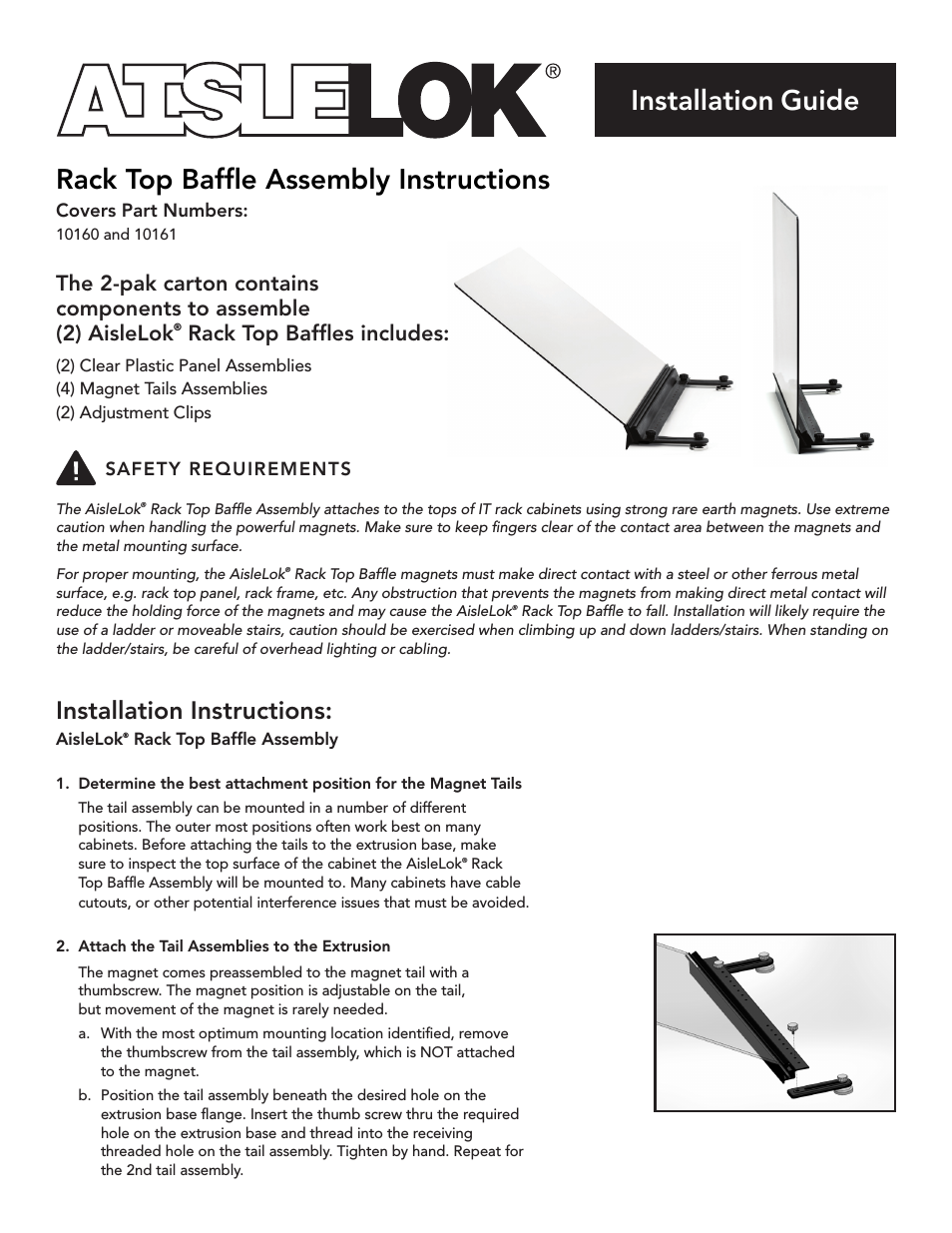 10160 Modular Containment: Rack Top Angle Baffle