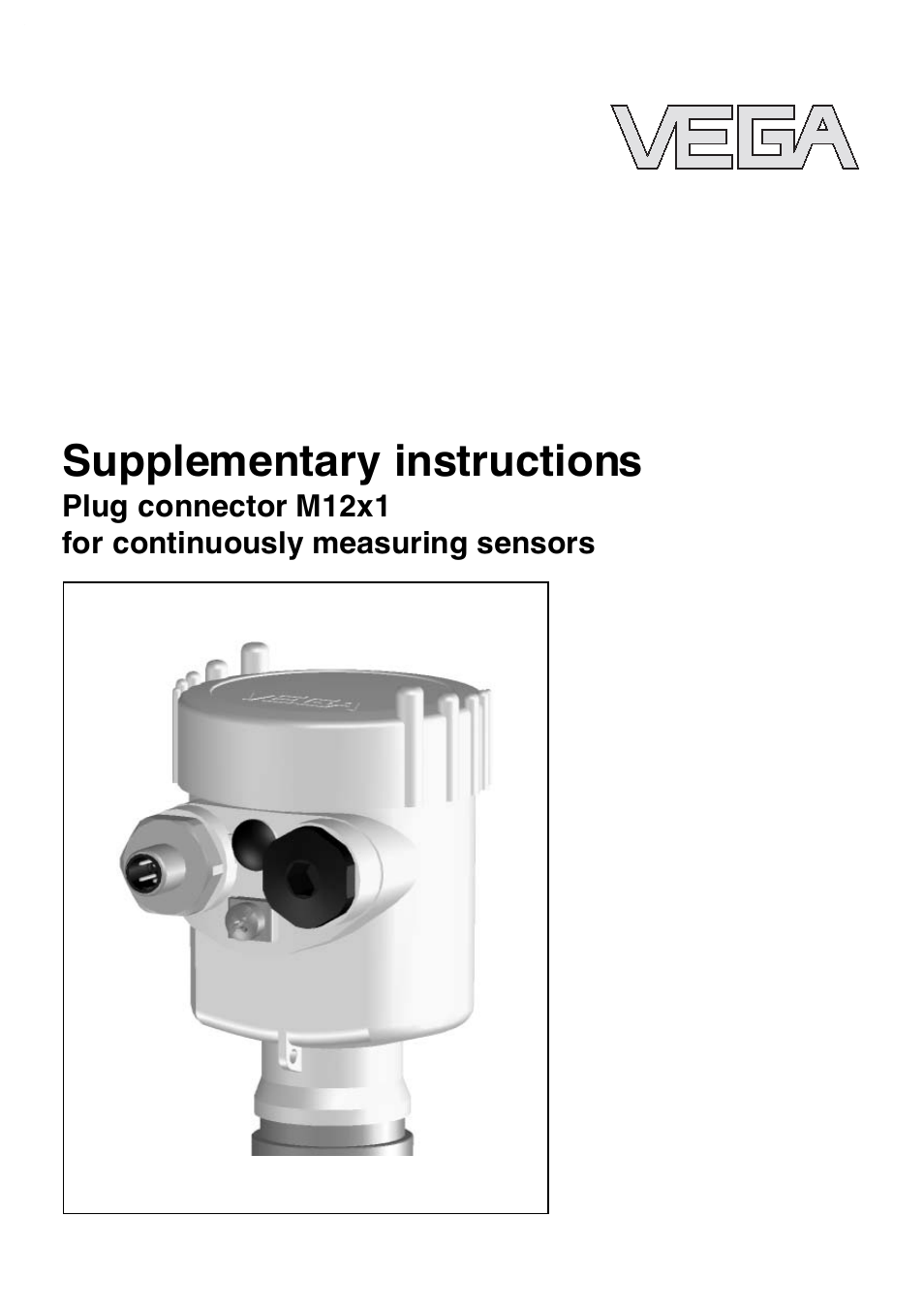 Plug connector M12x1 for continuously measuring sensors