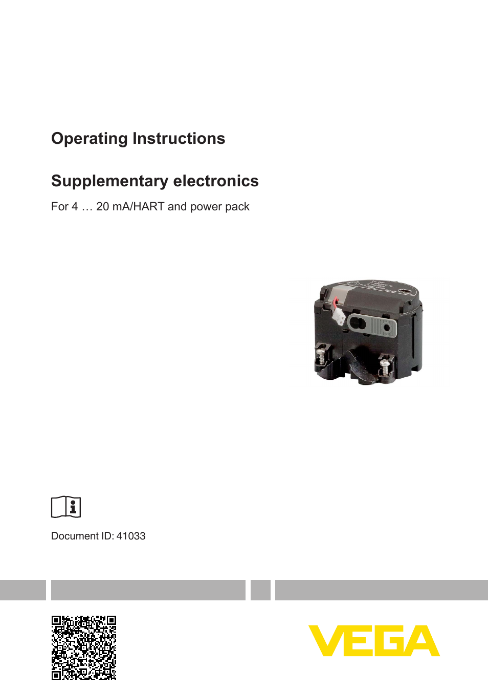 Supplementary electronics For 4 … 20 mA_HART and power pack