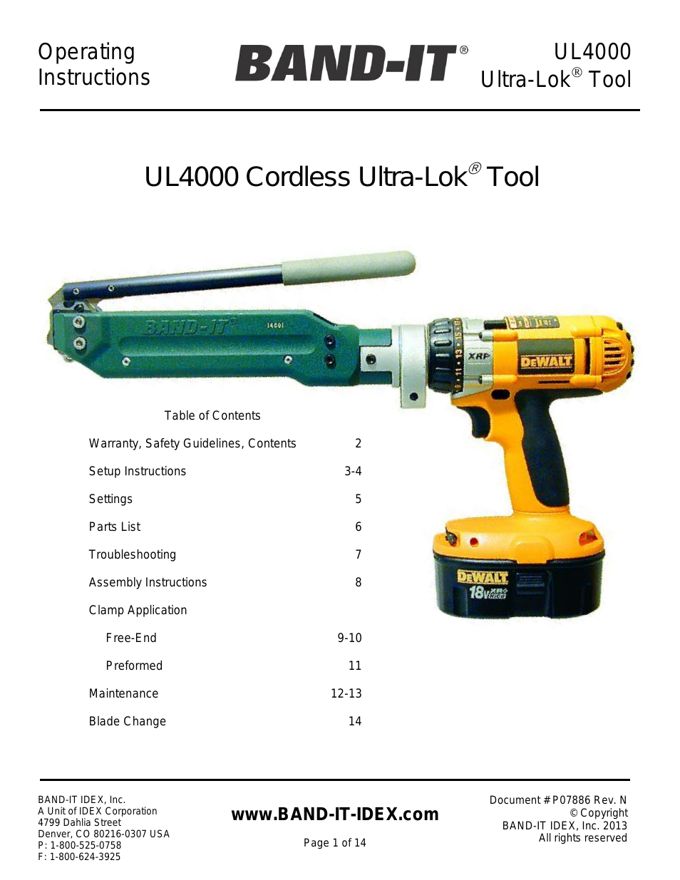 UL4000 Cordless Ultra-Lok Tool