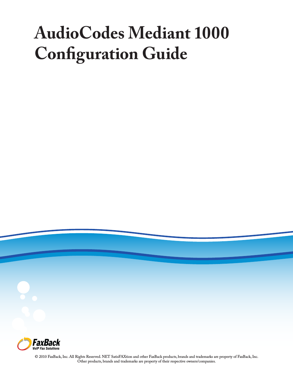 AudioCodes Mediant 1000 - Configuration Guide