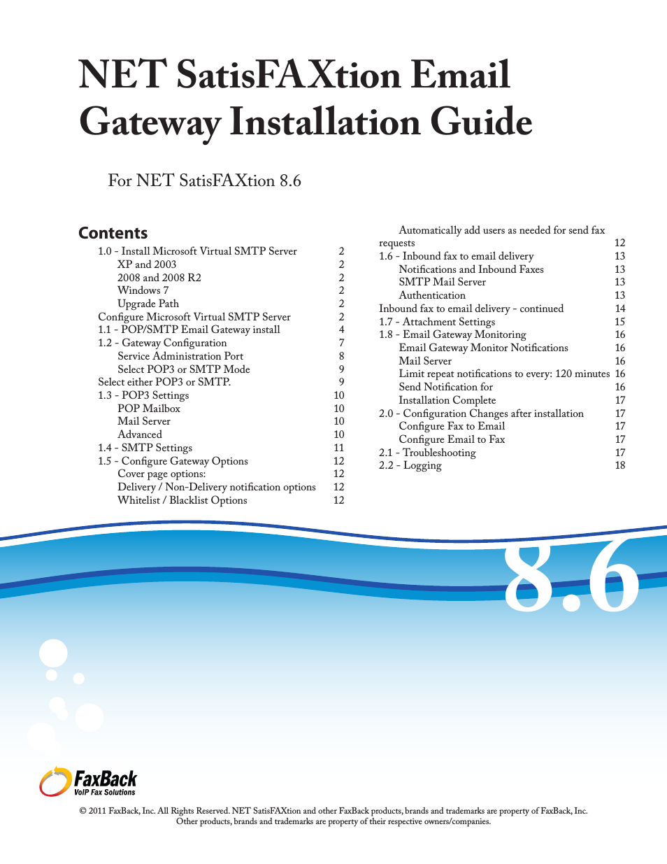 NET SatisFAXtion 8.6 - Email Gateway Installation Guide
