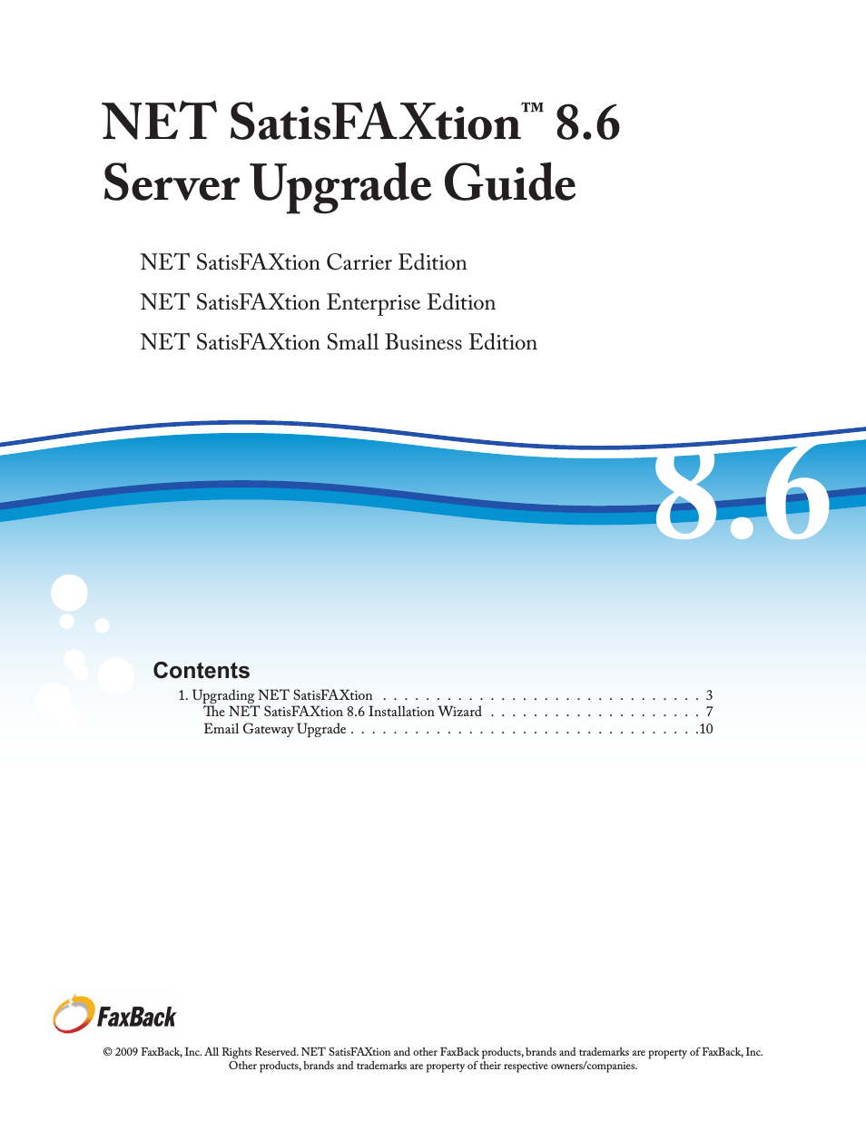NET SatisFAXtion 8.6 - Upgrade Guide
