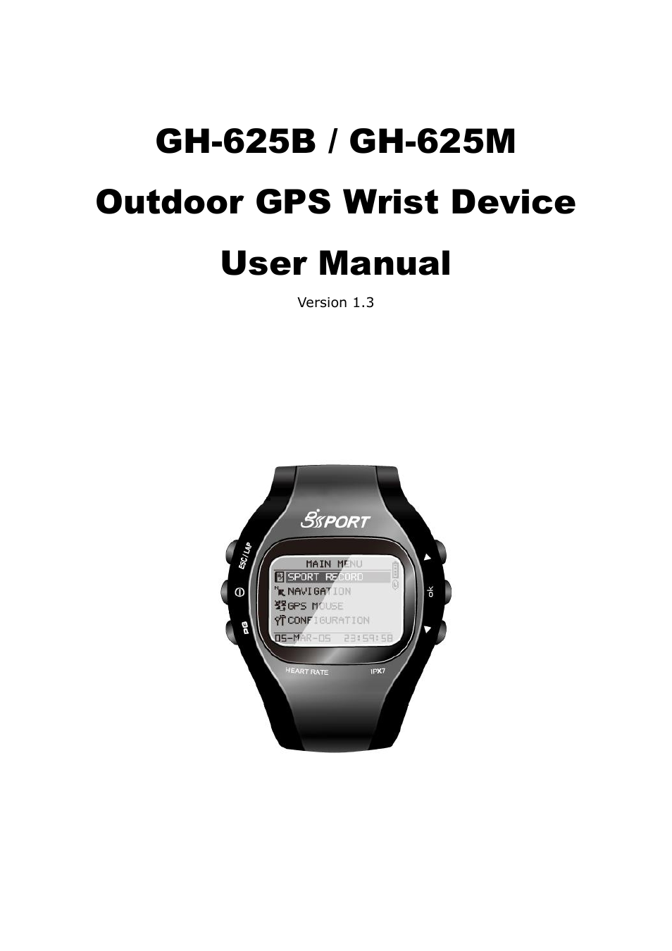 GH-625B User Manual
