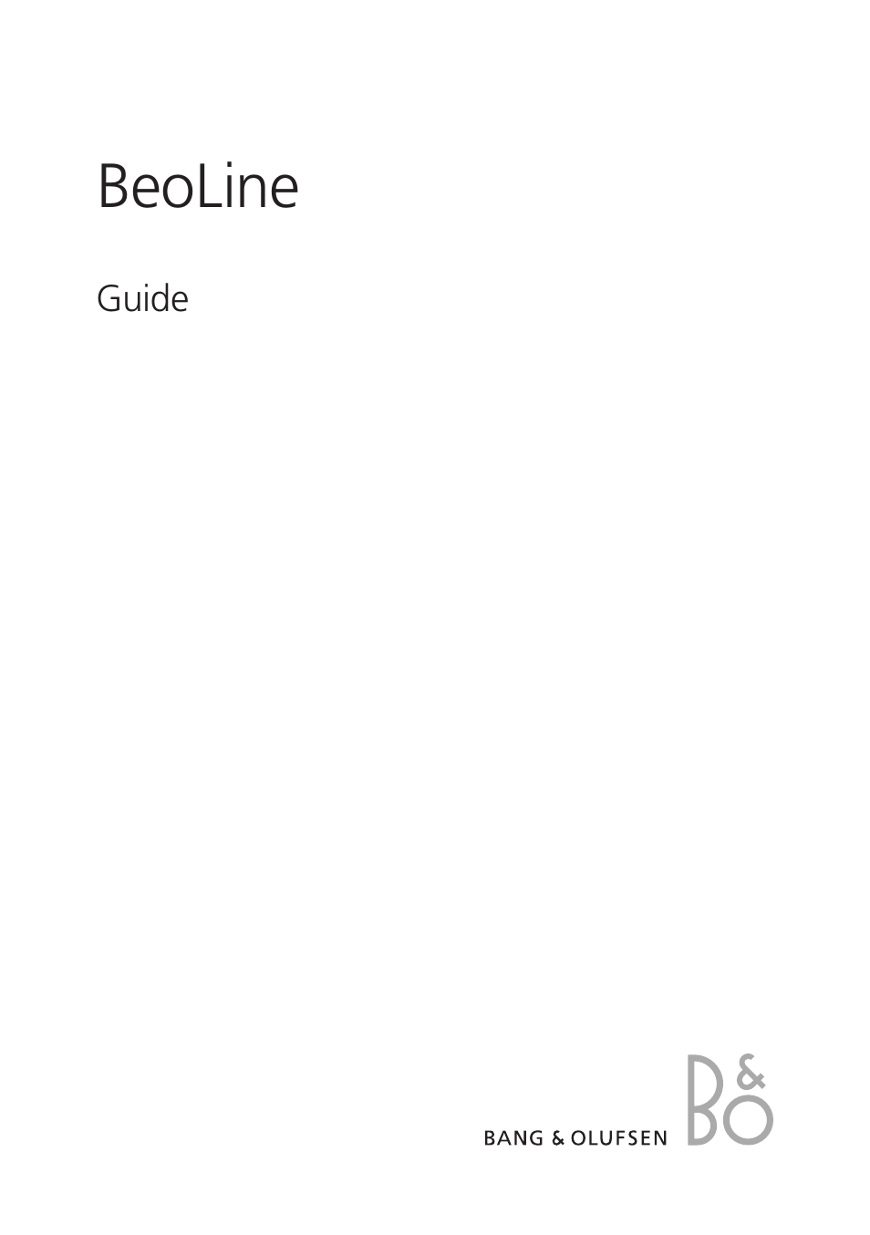 BeoLine - User Guide