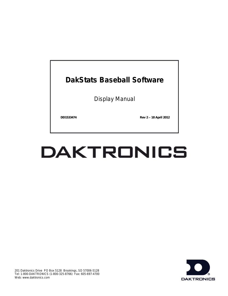 DakStats Baseball Software