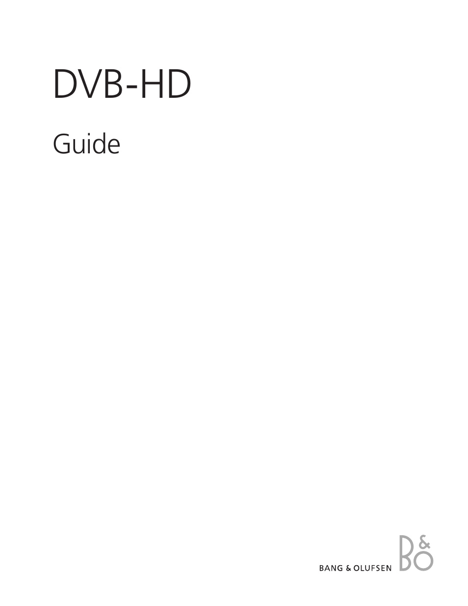 DVB-HD - User Guide