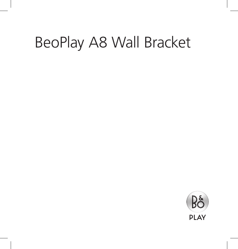 BeoPlay A8 - Wall Bracket