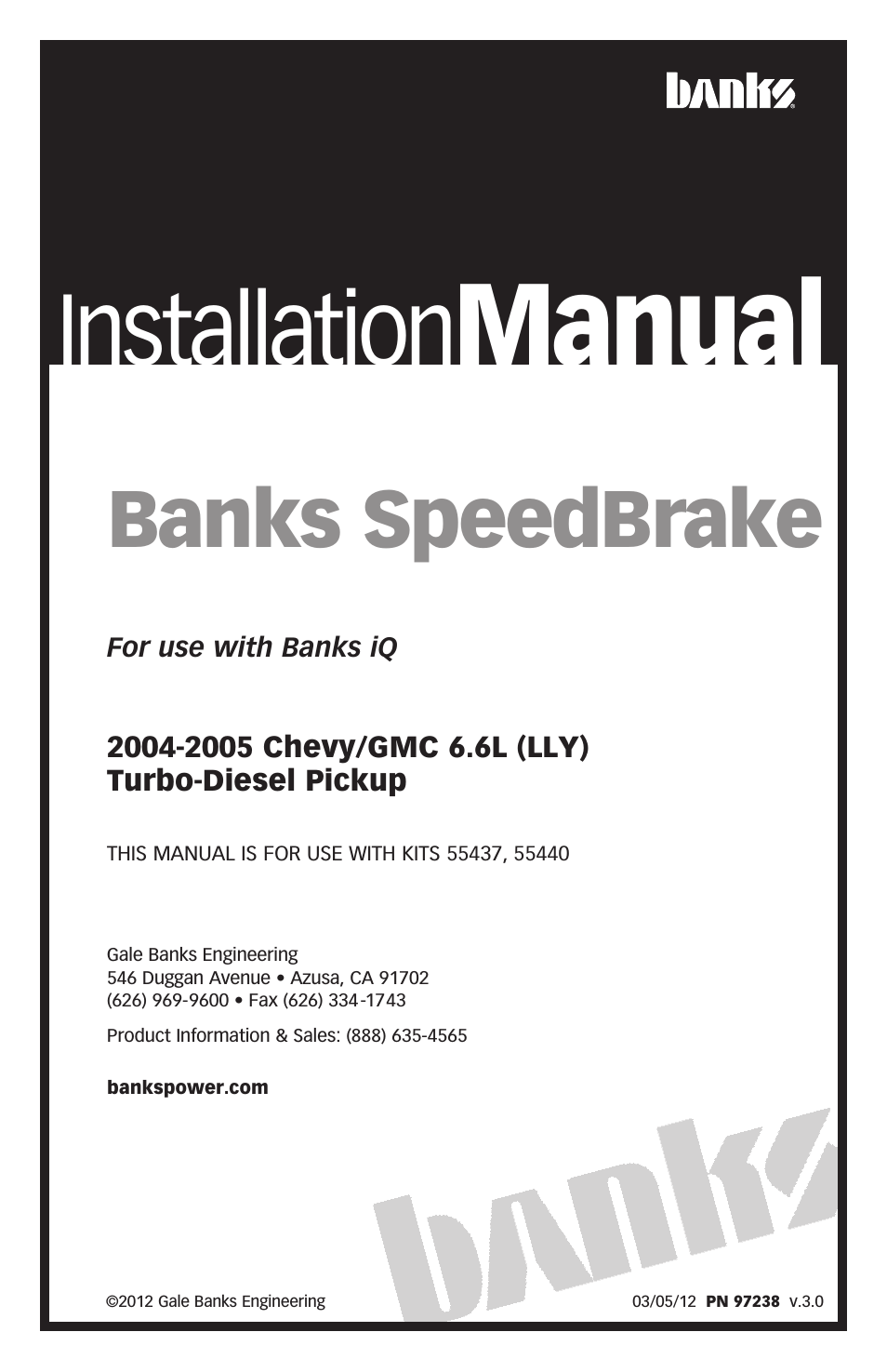 Chevy_GMC Trucks: Duramax LLY (Diesel ’04 - 05 6.6L) Speed Control- SpeedBrake '04-05 (iQ) For use with Banks iQ