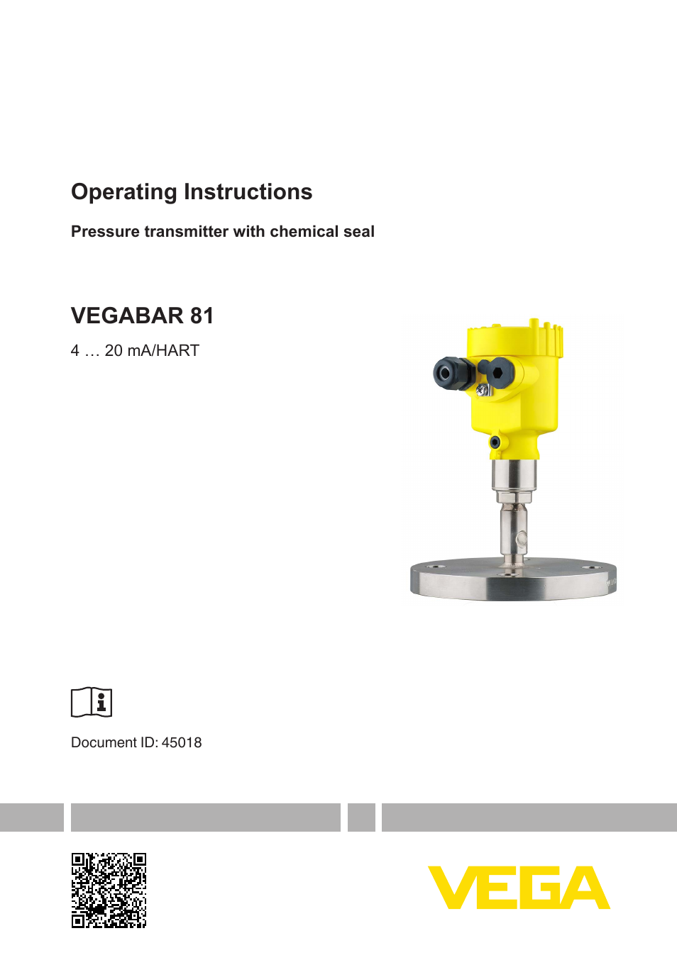 VEGABAR 81 4 … 20 mA_HART - Operating Instructions