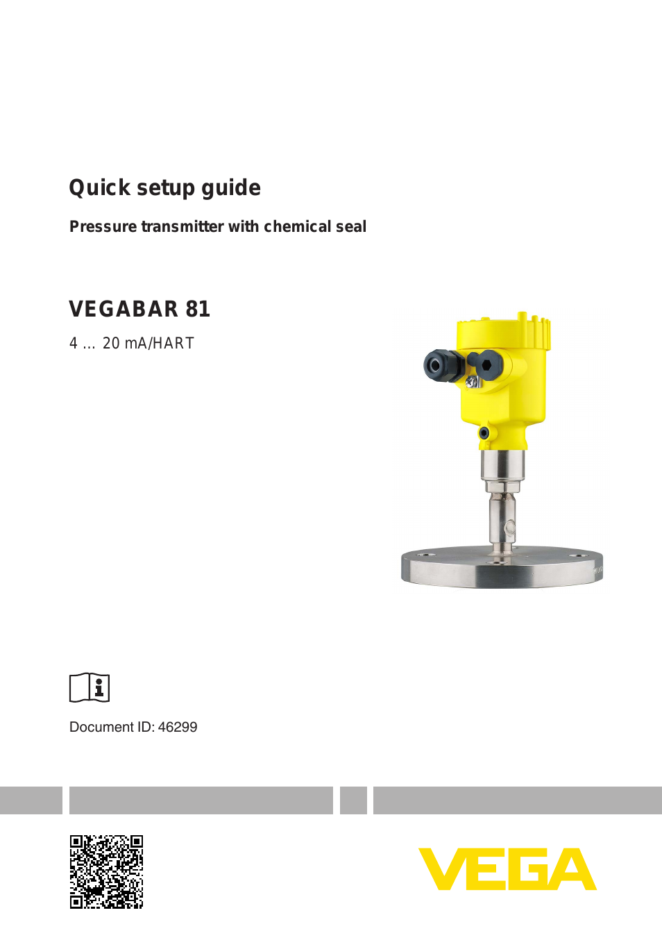 VEGABAR 81 4 … 20 mA_HART - Quick setup guide