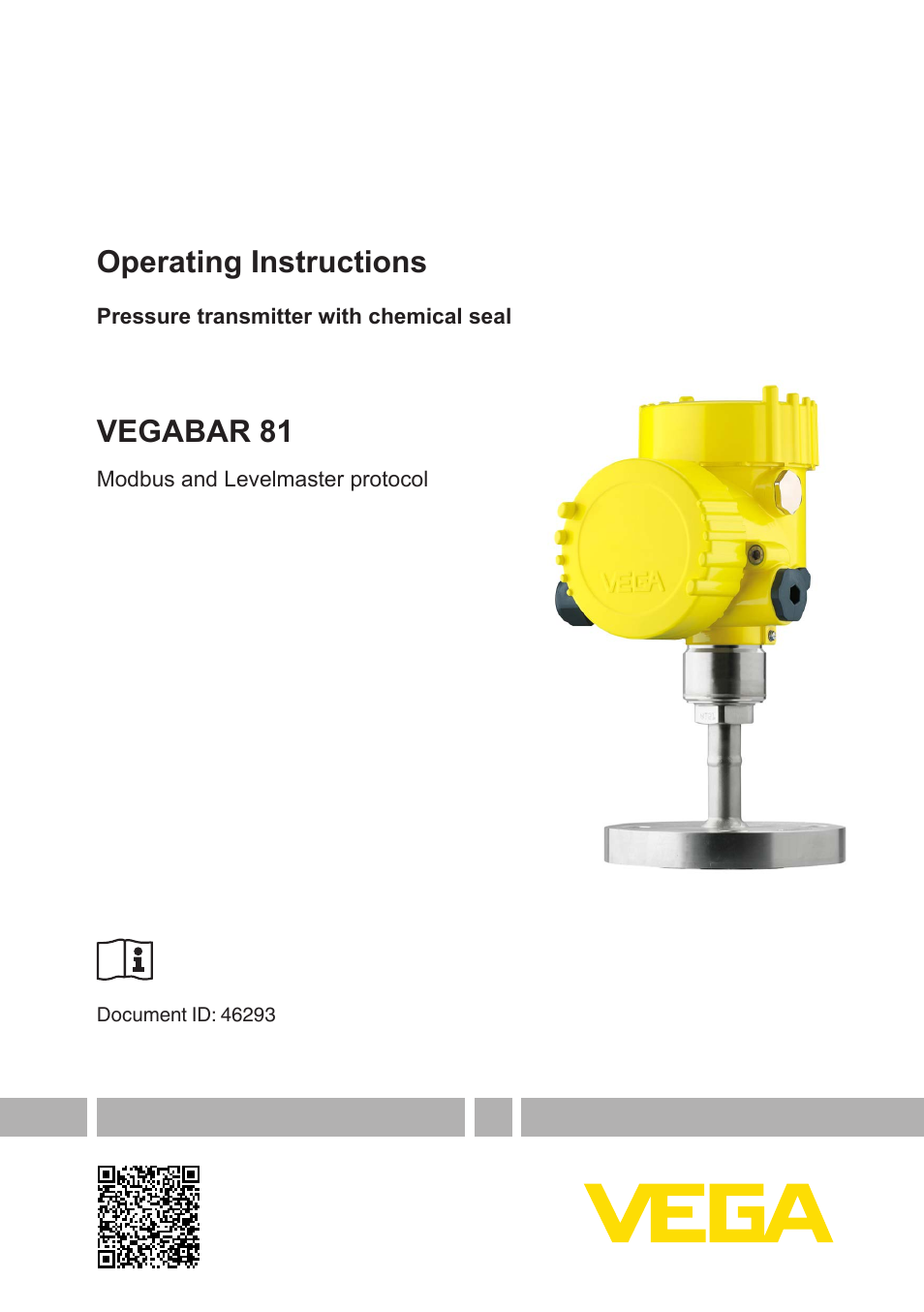 VEGABAR 81 Modbus and Levelmaster protocol - Operating Instructions